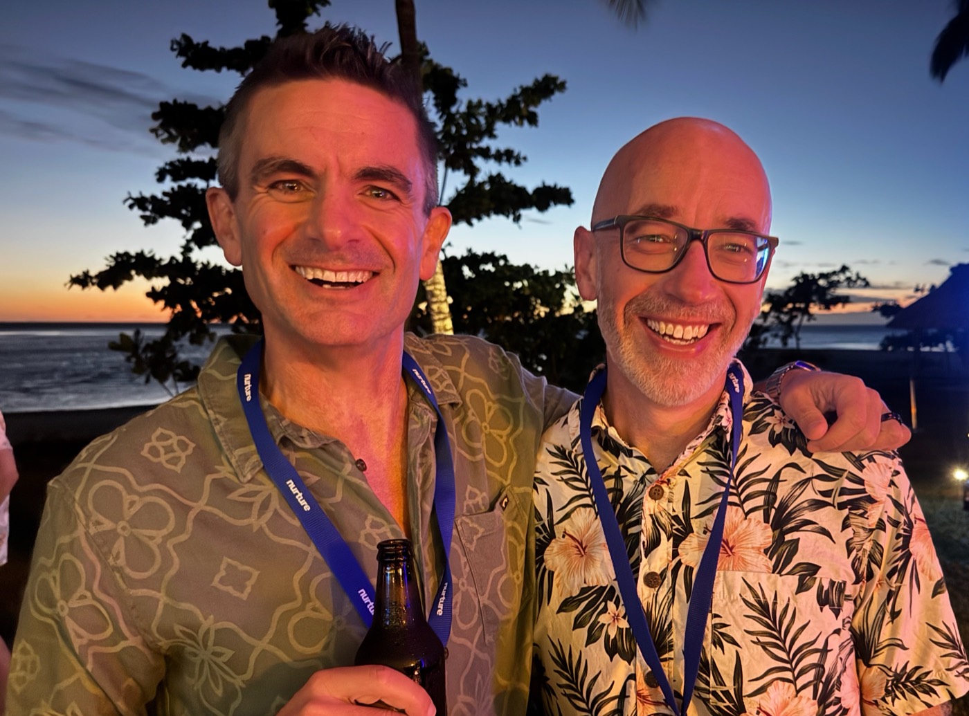 Tim Clark and Phil Vinall at the Nurture Change retreat in Fiji